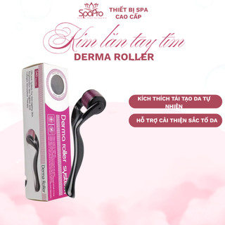 Kim Lăn Tay Tím Derma Roller Chăm Sóc Da Cây Lăn Kim Tái Tạo Da Thẩm Thấu Serum Dùng Spa Tại Nhà