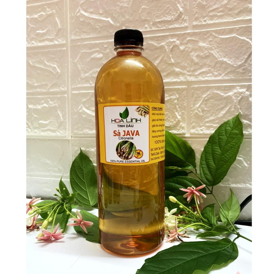 Tinh dầu sả java đuổi muỗi, kiến và côn trùng 100ml - 500ml - Hoa Linh / Tặng Vỏ chai xịt