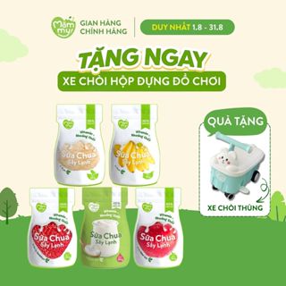 Combo 5 gói sữa chua Mămmy sấy đủ vị: nguyên chất, táo, tổ yến, dâu, chuối cho bé từ 6 tháng tuổi - 20 gram