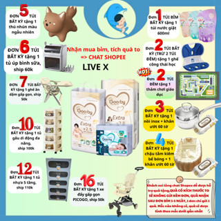 [SP có voucher Live X]Tã/Bỉm quần/dán Gooby Extra/ Premium size NB66/S52/M48/M58/L52/XL50/2XL46 MECAHEO