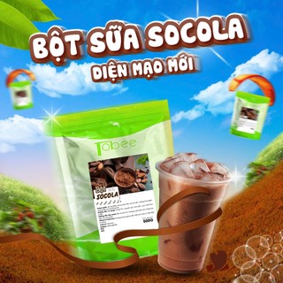  Bột trà sữa Socola Tobee 500g - Tiện lợi Chua pha uống liền đậm socola 