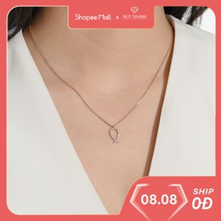 Dây Chuyền Vàng Tây Thiết Kế Hình Ảnh Chiếc Móng Ngựa Đính Đá CZ Cao Cấp DCMAMD126 Huy Thanh Jewelry