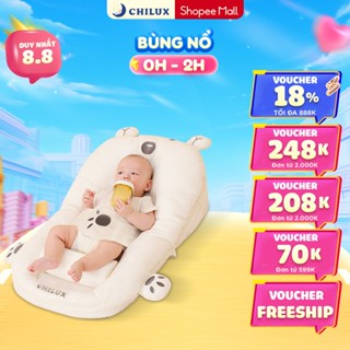 Gối chống trào ngược cho bé gấu trắng Chilux - Thiết kế 3 nấc nghiêng tuỳ chỉnh, gối định hình