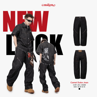  Quần Jeans Duke Camelism chất liệu denim 13oz,quần ống rộng dành cho nam nữ đậm chất đường phố 