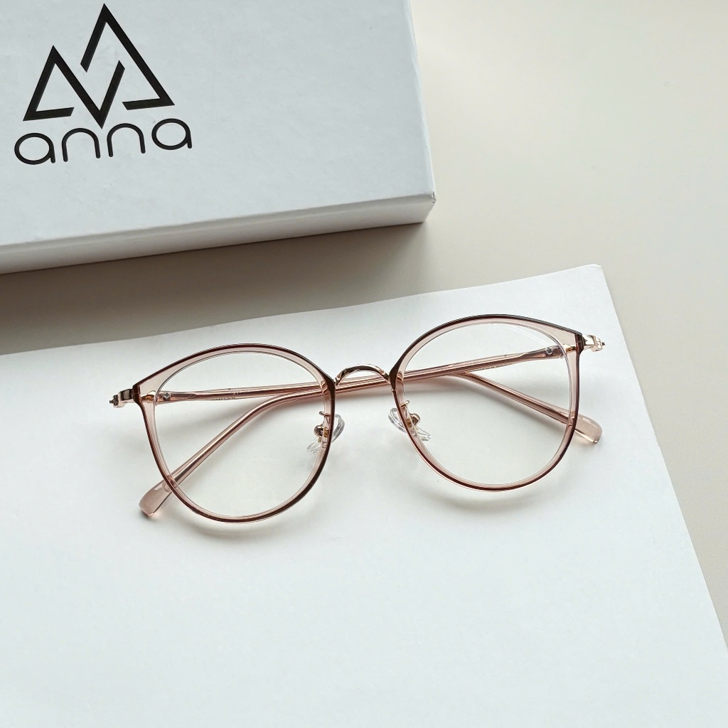 Gọng kính mắt thời trang ANNA nam nữ dáng tròn chất liệu kim loại cao cấp 2053 | BigBuy360 - bigbuy360.vn