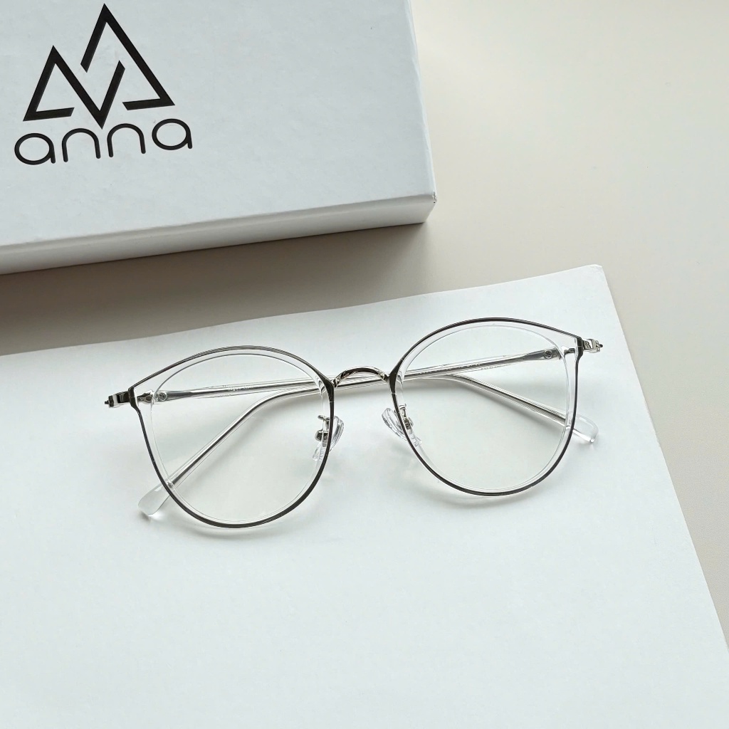 Gọng kính mắt thời trang ANNA nam nữ dáng tròn chất liệu kim loại cao cấp 2053 | BigBuy360 - bigbuy360.vn