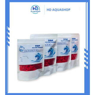   Hàng đẹp  Kaldnes màu đỏ thế hệ mới  - hạt lọc kanet - Giá thể vi sinh - Vật liệu lọc cho bể cá cảnh hồ cá 