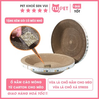 |Hoả tốc| Bàn cào móng tròn cho mèo nhiều kích thước | Ổ cào móng mèo chống xước, bên bỉ