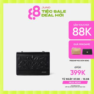 Túi Xách Nữ Thời Trang JUNO Cỡ Nhỏ Nắp Gập Dập Nổi 3d TXN313