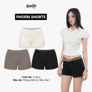 DALLA Quần đùi nữ cạp trễ phom ôm (Q06)