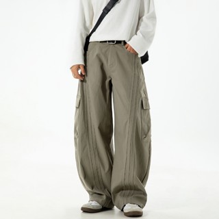 Quần ống rộng nam túi hộp jogger pants ống suông phong cách Retro MK2450