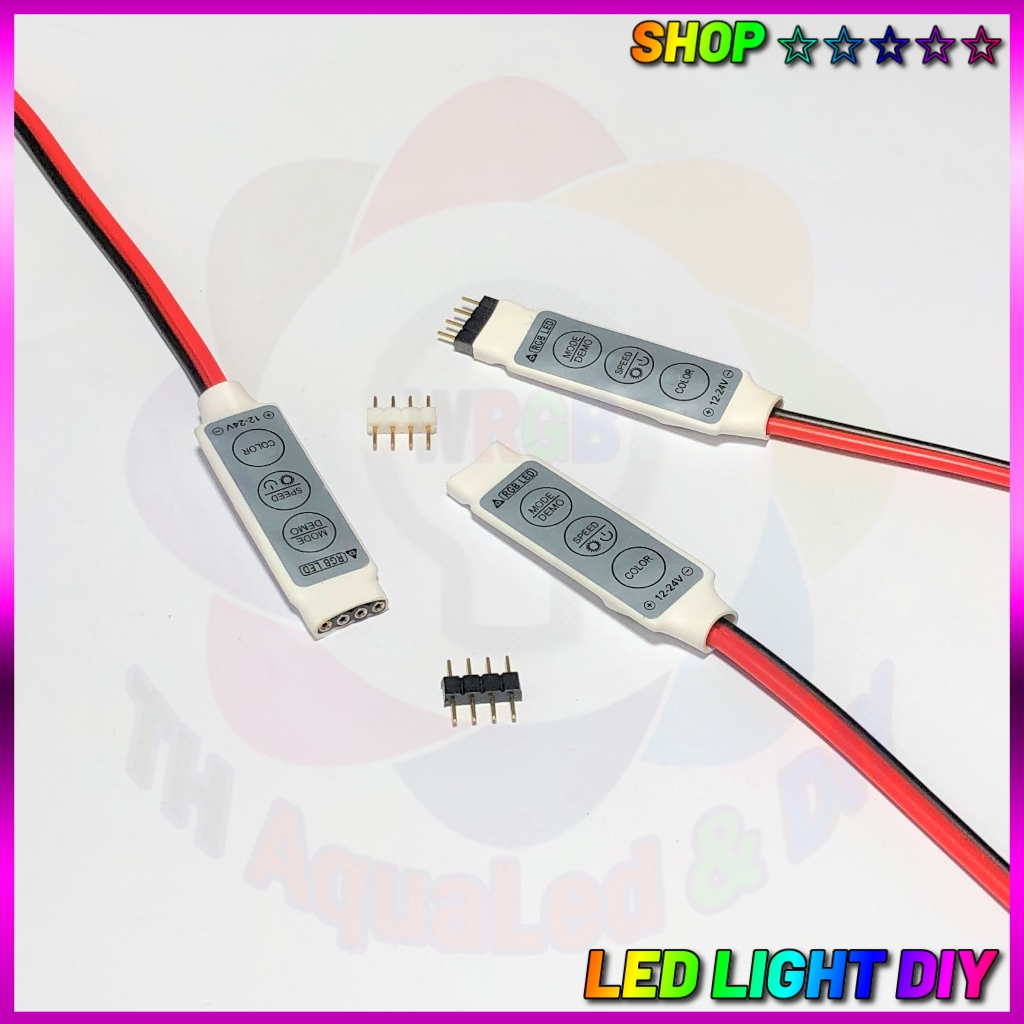 Đièu khiển đèn LED RGB controller 3 nút 3 kênh dạng mạch Remote nút nhấn nhiều chế độ dùng cho đèn L