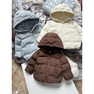 Áo Phao Hood Bé Trai & Bé Gái Chống Nước Chần Bông Dày Dặn ZA
