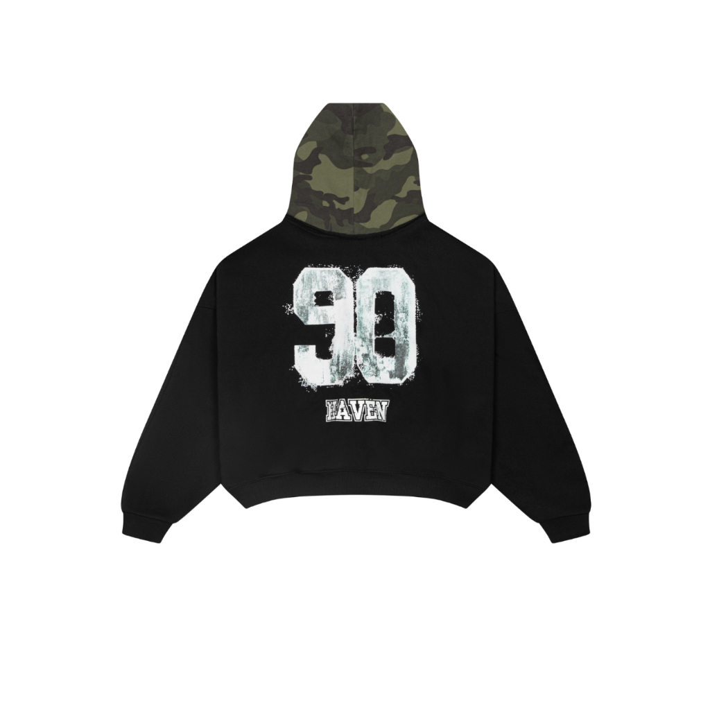 Áo Khoác HAVEN Hoodie Nỉ Nam Nữ Form Rộng Unisex Có Nón Camo Rằn Ri In Số 90 HAVEN Oversize Thời Trang 2026 | BigBuy360 - bigbuy360.vn