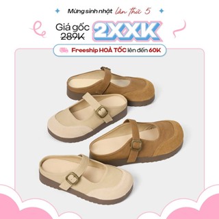 [ MỞ BÁN ] Giày sục đế cao 3cm chất liệu da siêu mềm, không đau mỏi chân, phong cách dễ thương