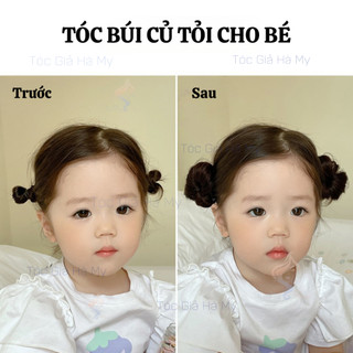 Tóc giả búi củ tỏi cho bé (1 bên)