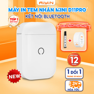  Máy In Nhiệt Mini Cầm Tay AYIN Bluetooth D11Pro In Hình Cho Bé In Mã Vạch Note Dụng Cụ Học Tập 