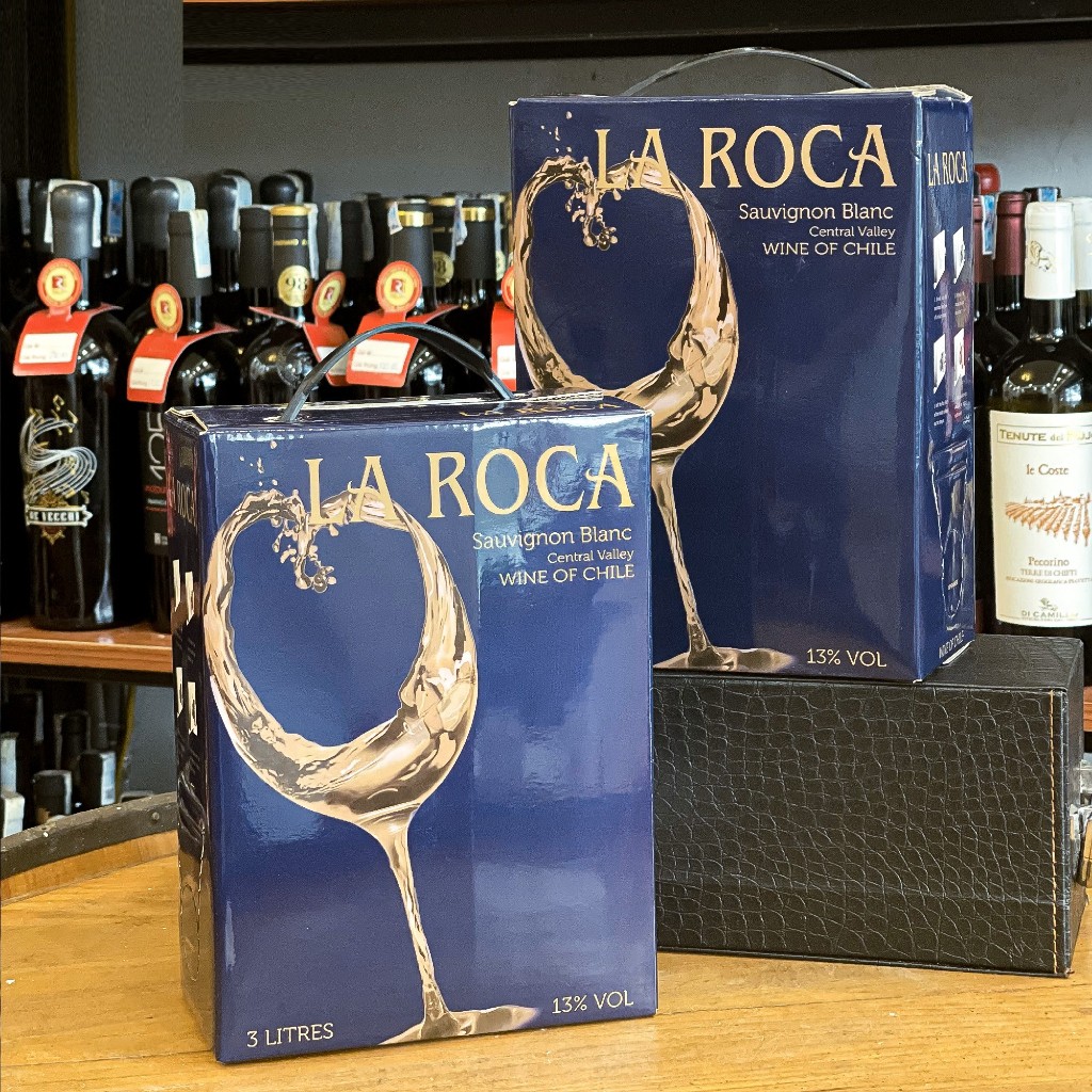 Rượu vang bịch Chile La Roca trắng 3 lít nhập khẩu