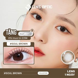 Kính áp tròng 1 ngày Clalen Iris 1 Day màu Soul Brown – Lens nâu tự nhiên, chống UV - LENS OPTIC
