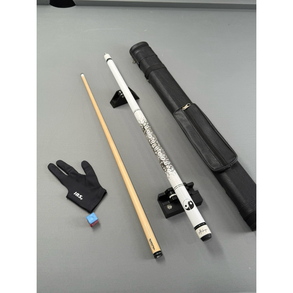 [118R] Cơ bida AB MAGIC Mộc Bát quái trắng tay da kì đà *1* [TK]