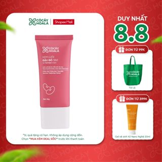 Kem Lười Chống Nắng Đậu Đỏ 3in1 Cỏ Cây Hoa Lá 25g Dưỡng Sáng, Kem Nền Trang Điểm, Dịu Mát Da Khi Đi Dưới Nắng