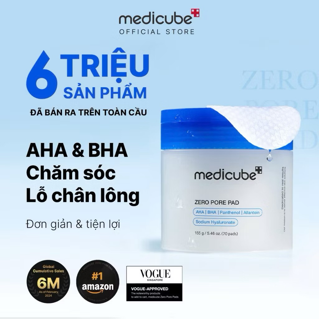Toner Pad Medicube|  Toner pad chăm sóc lỗ chân lông MEDICUBE ZERO PORE PAD