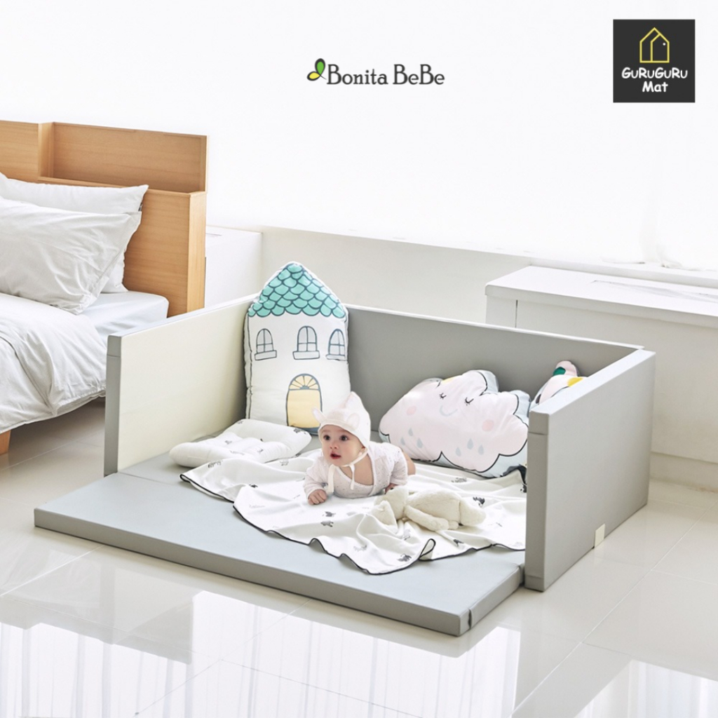 [Chính hãng Bonitabebe] Giường Bumper Bed đa năng cho bé size Simple 130*100*h45cm nhập khẩu Hàn Quố