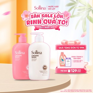 Nước giặt đồ lót chuyên dụng Sollina 400ML Giúp khử mùi, kháng khuẩn, An toàn cho da nhạy cảm