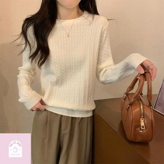  Áo Len Dệt Kim Giảm Tuổi Kiểu Pháp Cổ Điển Dành Cho Nữ Thiết Kế Xoắn Dáng Vừa Tay Dài Thích Hợp Mặc Mùa Thu Đông Vui Vẻ 