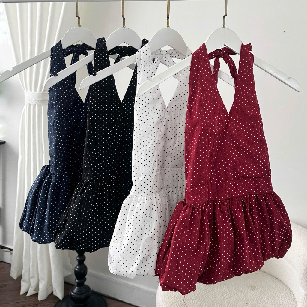 Áo Yếm Nữ Hở Lưng Hoa Nhí Cột Dây Sẵn Đệm Mút Chất Linen | BigBuy360 - bigbuy360.vn