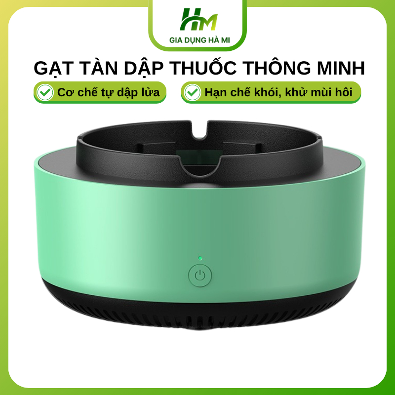 Gạt Tàn Thuốc Thông Minh Tự Dập Lửa AS08 Gạt Tàn Hút Lọc Khử Mùi Hiệu Quả