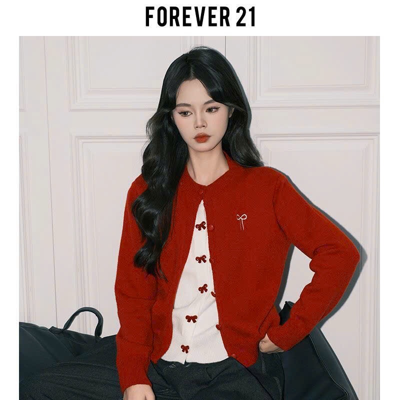 Áo Khoác Len Dài Tay, Áo Cadigan Lông Thỏ Cổ Tròn  Phối 2 Lớp Thêu Nơ Ngực Xinh Xăn Cài Cúc Bọc Dạ Hàng Qccc Shopquacam | BigBuy360 - bigbuy360.vn