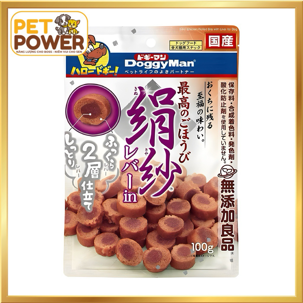 Viên gà nướng mềm SAYA bổ sung gan Doggyman 100g