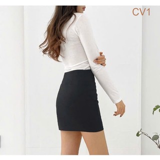 Chân Váy Công Sở Ngắn Trên Gối - Chiều Dài 40cm Không Xẻ- Có Túi Mổ Lưng CV1