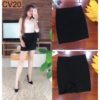 Chân Váy Công Sở Ngắn Trên Gối - Chiều Dài 40cm Không Xẻ- Có Túi Mổ Lưng CV1