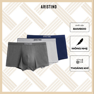 COMBO 3 CHIẾC Quần boxer nam ARISTINO Bamboo Spandex độ đàn hồi cao, thấm hút vượt trội, 4 màu để lựa chọn ABX1605