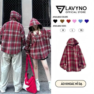 Áo Khoác Sơ Mi Nam Nữ Dạ Kẻ Flannel Caro LAVYNO Chống Nắng, Chất Dạ Dày Dặn Form Rộng.Mặc 4 mùa
