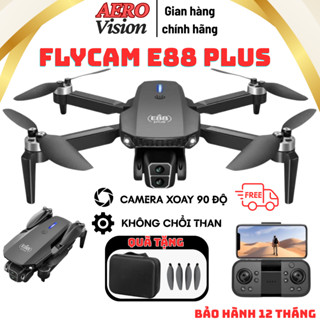  Flycam E88 Plus  Camera 4K gập gọn giữ độ cao ổn định dễ bay phù hợp người mới chơi Plycam 