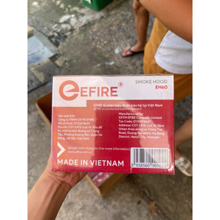 Mặt Nạ chống khói. Chống ngạt - EFIRE EH60- (chống khói 60 phút)- dùng thoát hiểm trong đám cháy - ĐÃ Kiem Dinh