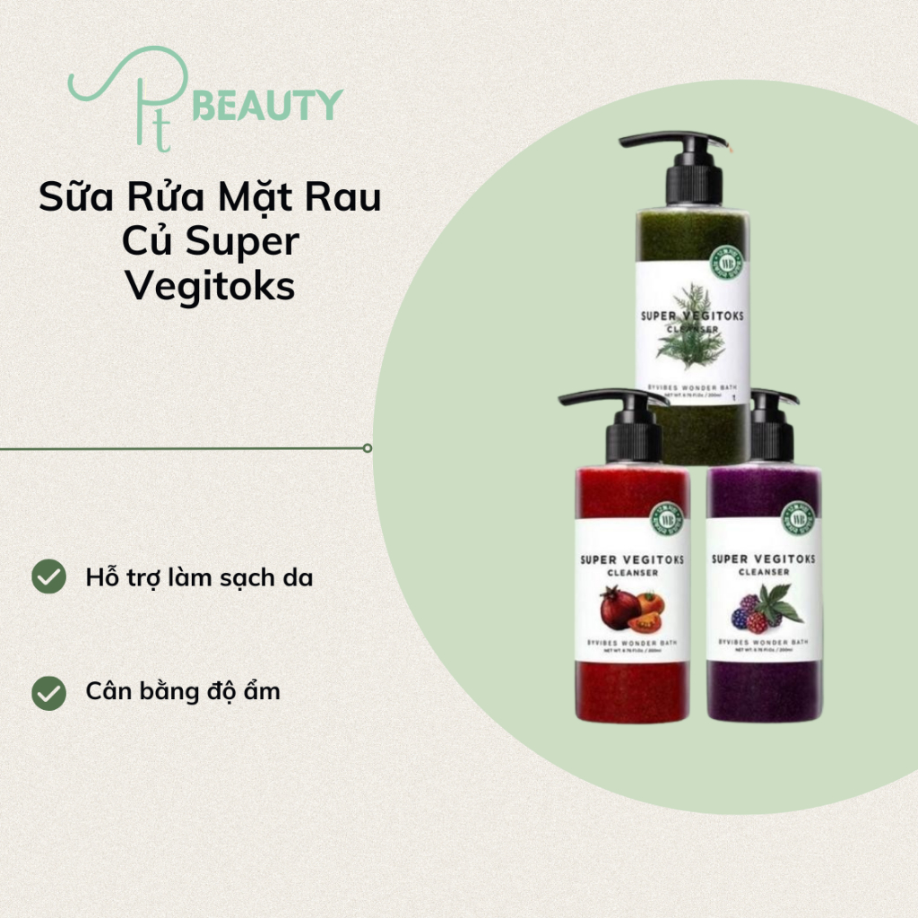 Sữa Rửa Mặt Thải Độc Rau Củ Super Vegitoks Hàn Quốc