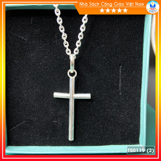  Dây chuyền bạc ta thánh giá mẫu nam TS0119 - Quà tặng Công Giáo sinh nhật lễ quan thầy 