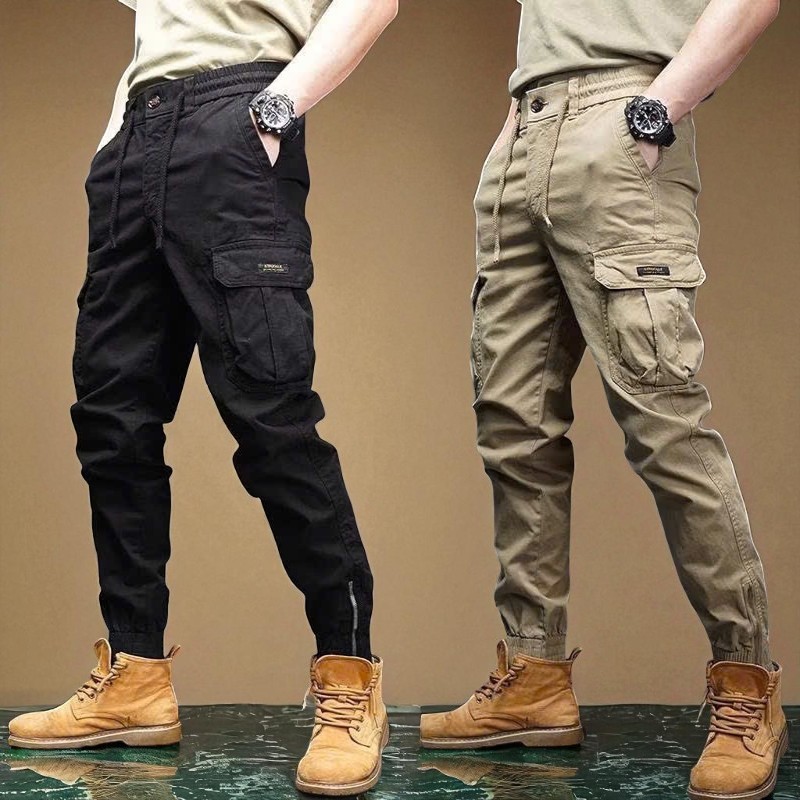 Quần Jogger Kaki - JG3 Quần Jogger Túi Hộp Cao Cấp Nam Cạp Chun Bo Gấu Vải Kaki Dầy Dặn XSHOP