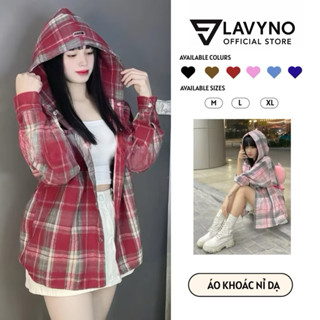 Áo Khoác Sơ Mi Nam Nữ Kẻ Caro  Flannel Có Mũ,Chất Dạ Hàng Cao Cấp Dày Dặn.Form Rộng Uniex