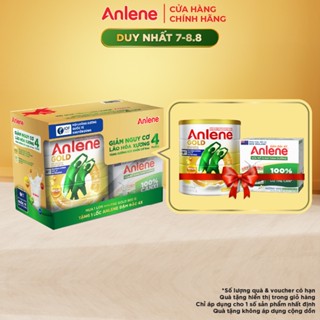 [Tặng 4 hộp sữa đậm đặc 4x125ml ] Bộ quà tặng Anlene Gold 800g
