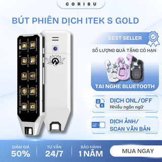 Bút Phiên Dịch ITEK S GOLD Corisu, Dịch Chuẩn Dịch 135 Ngôn Ngữ, Hỗ Trợ Offline, Scan Dịch Văn Bản, Dịch Giọng Nói