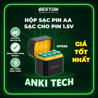  Hộp sạc pin Beston dành cho pin AA Lithium 1.5V M7036 tự ngắt bảo vệ pin 