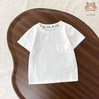 [COCANDY] -Áo cộc cotton trơn basic cho bé mã A1360