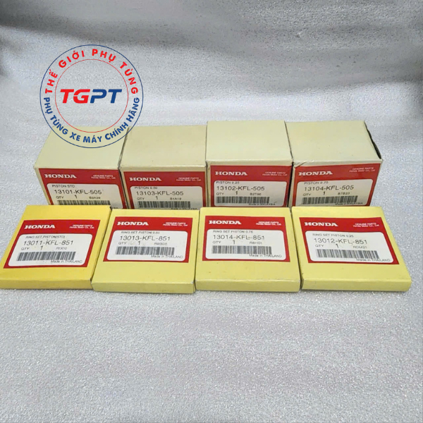 Piston bạc Wave Thái 110, Future 1 - 13101-KFL-505/ 13011-KFL-851;13102-KFL-505/ 13012-KFL-851;13103