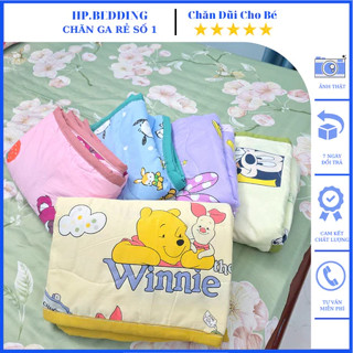 Chăn cho bé đi học, Chăn đũi disney cho bé vải mềm mịn thoáng mát không sổ lông KT 1m1 x1m4,