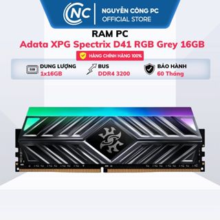 RAM Adata XPG Spectrix D41 RGB Grey 16GB (1x16GB) DDR4 3200Mhz - BH 60 tháng